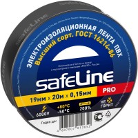 SAFELINE изолента лента ПВХ 19/20 черная