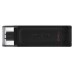 Флеш-накопитель USB 3.0, 64GB, Kingston (DT70/64GB) DataTraveler 70, Type C, черный