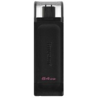 Флеш-накопитель USB 3.0, 64GB, Kingston (DT70/64GB) DataTraveler 70, Type C, черный