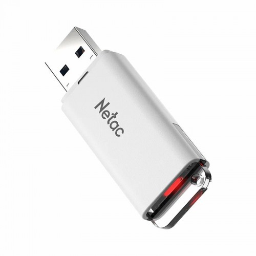 Флеш-накопитель USB 3.0, 16GB, Netac U185 (NT03U185N-016G-30WH) с LED индикатором, белый