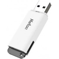 Флеш-накопитель USB, 128GB, с LED индикатором, Netac U185 (NT03U185N-128G-20WH), белый