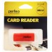 Картридер Micro SD, Perfeo PF-VI-R023 Red (PF_С3795), красный