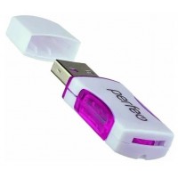 Картридер Micro SD, Perfeo PF-VI-R024 Purple (PF_С3797), фиолетовый