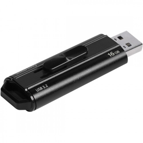 Флеш-накопитель USB 3.0, 16GB, SmartBuy Iron-2 (SB016GBIR2K), металл, черный