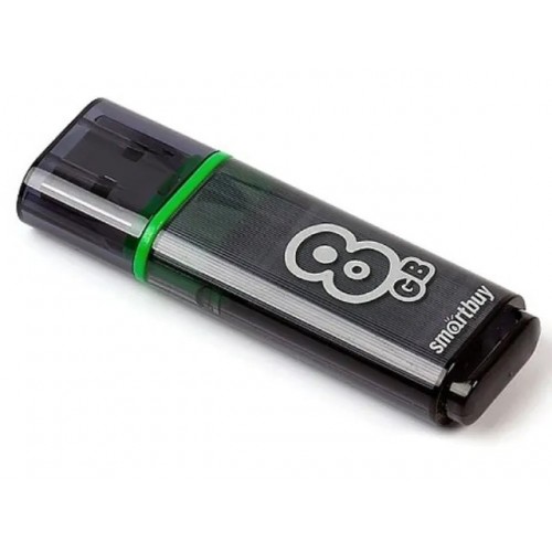 Флеш-накопитель USB 3.0, 8ГБ, SmartBuy Glossy (SB8GBGS-DG), темно-серый