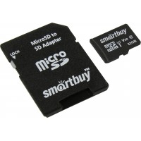 Карта памяти MicroSDHC 32GB Сlass 10 Pro UHS-I U3 (60/95 Mb/s) + SD адаптер, SmartBuy (SB32GBSDCL10U3L-01)