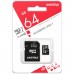 Карта памяти MicroSD 64GB Class 10 UHS-I + SD адаптер, SmartBuy (SB64GBSDCL10-01)