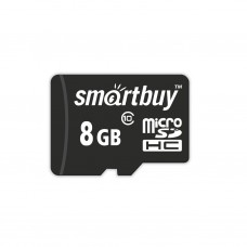 Карта памяти MicroSD 8GB Class 10 без адаптера, SmartBuy (SB8GBSDCL10-00)