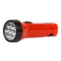 Аккумуляторный светодиодный фонарь с прямой зарядкой 7 LED Smartbuy, красный (SBF-95-R)