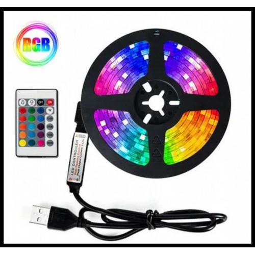 Светодиодная лента для телевизора MaxBoom, YYC-5050rgb-5m, USB, RGB, 5 метров