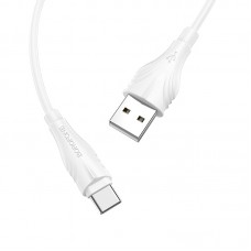 Кабель USB — TypeC -C, BOROFONE BX18 Optimal, 1.0м, круглый, 3.0A, силикон, цвет: белый 