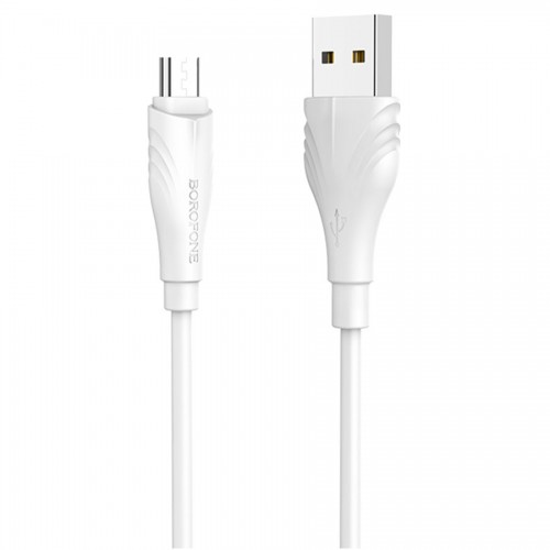 Кабель USB - MicroUSB, BOROFONE BX18 Optimal, 1.6А, 2 м, белый