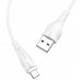 Кабель USB - MicroUSB, BOROFONE BX18 Optimal, 1.6А, 3 м, белый