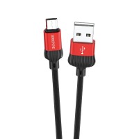 Кабель USB - микро USB Borofone BX28 Dignity, 1.0м, круглый, 3.0A, силикон, цвет: красный