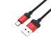 Кабель USB - микро USB Borofone BX28 Dignity, 1.0м, круглый, 3.0A, силикон, цвет: красный