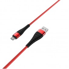 Кабель USB - micro USB, Borofone BX32 Munificent, 1.0м, 5.0 А, круглый, нейлон, цвет: красный 