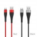 Кабель USB - micro USB, Borofone BX32 Munificent, 1.0м, 5.0 А, круглый, нейлон, цвет: красный 