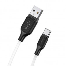 Кабель USB - Type-C Borofone BX42 Encore, 1.0м, круглый, 3,0А, силикон, цвет: белый