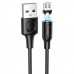 Кабель USB - microUSB, BOROFONE BX41 Amiable, магнитный, 2.4А, 1 м, черный