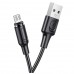 Кабель USB - microUSB, BOROFONE BX41 Amiable, магнитный, 2.4А, 1 м, черный