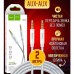 Кабель AUX, Jack 3,5mm(m) - Jack 3,5mm(m) HOCO UPA19, 2.0м, круглый, силикон, нейлон, цвет: серебряный