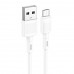 Кабель USB - микро USB, HOCO X83 Victory, 1.0м, круглый, 2.4A, силикон, цвет: белый 