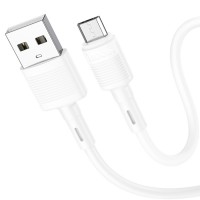 Кабель USB - микро USB, HOCO X83 Victory, 1.0м, круглый, 2.4A, силикон, цвет: белый 