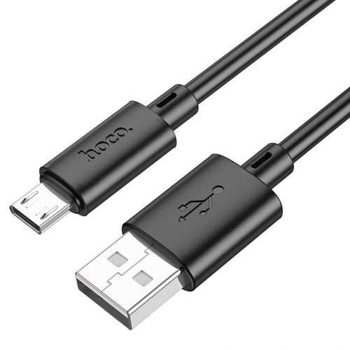 Кабель USB - микро USB, HOCO X88 Gratified, 1.0м, круглый, 2.4A, силикон, цвет: черный