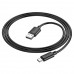 Кабель USB - Type-C, HOCO X88 Gratified, 1.0м, 2.4A, чёрный