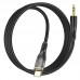 Кабель AUX, Jack 3,5mm(m) - Type-C(m) HOCO UPA25 TDY, 1.0м, круглый, нейлон, цвет: чёрный