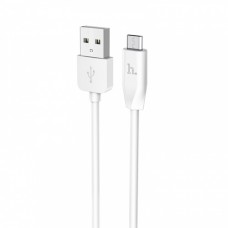 Кабель USB - микро USB, HOCO X1 Rapid series, 1.0м, круглый, 2.1A, силикон, цвет: белый