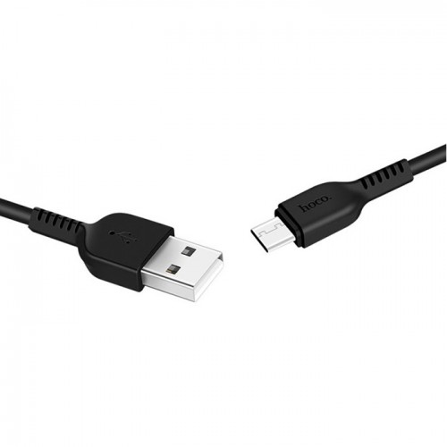 Кабель USB - микро USB, HOCO X20 Flash, 1.0м, круглый, 2.1A, силикон, цвет: черный