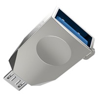 Переходник/Адаптер HOCO UA10 OTG MicroUSB (m) - USB (f), серебряный