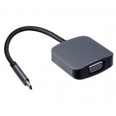 Док-Станция USB PF-Type-C-15 - VGA, Perfeo (PF-B4660), черный