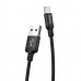 Кабель USB - Type-C, HOCO X14 Times speed, 2.0м, круглый, 3.0A, ткань, цвет: чёрный