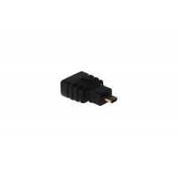 Переходник HDMI-19F - Micro-HDMI-19M, VCOM (CA325), черный