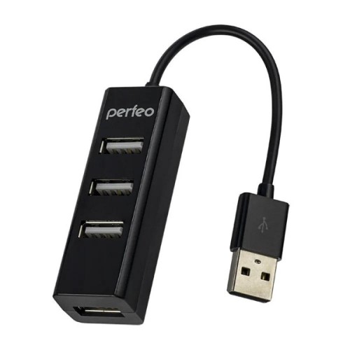 USB - концентратор USB-HUB 4 Port, PERFEO PF-HYD-6010H (PF_A4525), черный