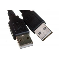 Кабель USB 2.0 A вилка - А вилка, 1,8 м., PERFEO (U4401), черный