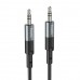 Кабель HOCO UPA23 AUX, Jack 3,5mm(m) - Jack 3,5mm(m) , 1.0м, круглый, нейлон, цвет: серый