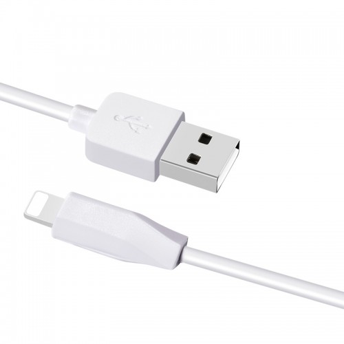 Кабель USB - 8 pin Lightning, HOCO X1 Rapid, 3.0м, круглый, 2.1A, силикон, цвет: белый