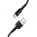 Кабель USB - Type-C, HOCO X30 Star, 1.2м, круглый, 3.0A, силикон, цвет: чёрный