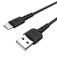 Кабель USB - Type-C, HOCO X30 Star, 1.2м, круглый, 3.0A, силикон, цвет: чёрный