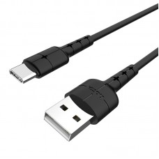 Кабель USB - Type-C, HOCO X30 Star, 1.2м, круглый, 3.0A, силикон, цвет: чёрный