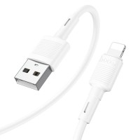 Кабель USB - Lightning 8 pin, HOCO X83 Victory, 1.0м, 2.4A, цвет: белый