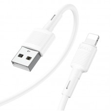 Кабель USB - Lightning 8 pin, HOCO X83 Victory, 1.0м, 2.4A, цвет: белый