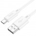 Кабель USB - Type-C, HOCO X88 Gratified, 2.4A, 1 м, белый