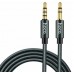 Кабель AUX, Jack 3,5mm(m) - Jack 3,5mm(m) HOCO UPA03 Noble Sound, 1.0м, круглый, ткань, серый