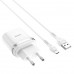 Сетевое зарядное устройство 1xUSB-кабель USB - Micro, HOCO C12Q Smart, 3A, 18W, белый