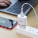 Сетевое зарядное устройство 1xUSB-кабель USB - Micro, HOCO C12Q Smart, 3A, 18W, белый