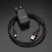 Сетевое зарядное устройство 1xUSB - кабелем Type-C, BOROFONE BA20A Sharp, 2.1A, черный